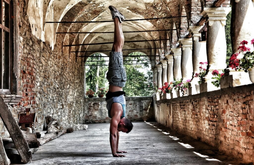 Yoga handstand
